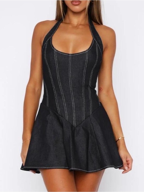 White Fox Boutique Dresses & Skirts - White Fox Looking At Me Halter Mini Dress